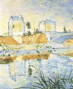 The Seine with the Pont de Clichy (nn04) Vincent Van Gogh